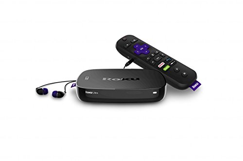 Roku Ultra | 4K/HDR/HD streaming player with Enhanced remote (voice, remote finder, headphone jack, TV power and volume), Ethernet, MicroSD and USB