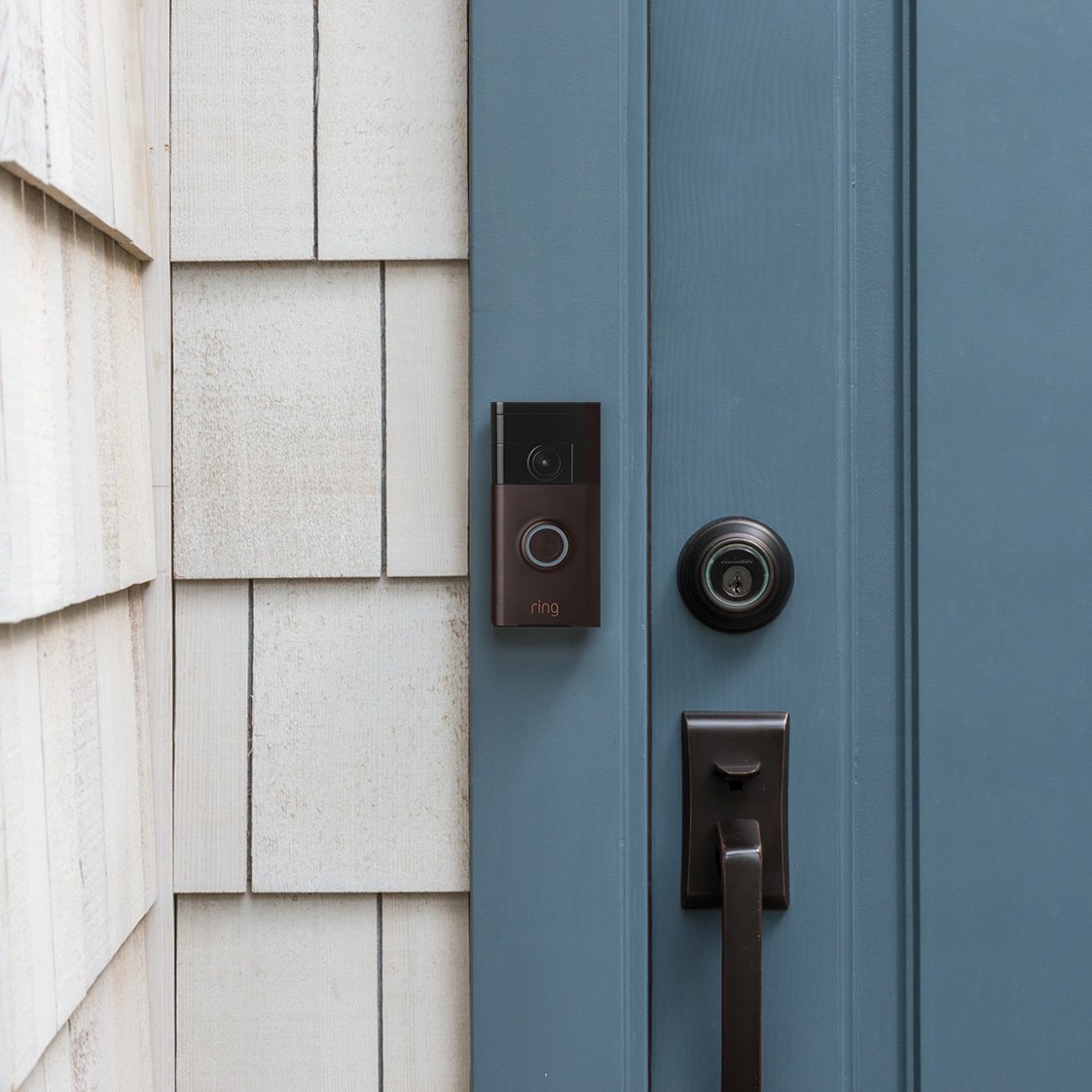 Ring Wi-Fi Enabled Video Doorbell in Venetian Bronze, Works with Alexa