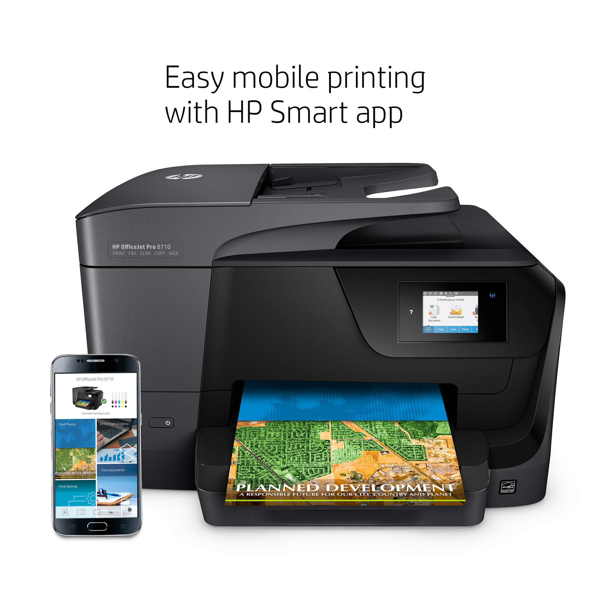 HP OfficeJet Pro 8710 All-in-One Wireless Printer with Mobile Printing, Instant Ink ready (M9L66A)