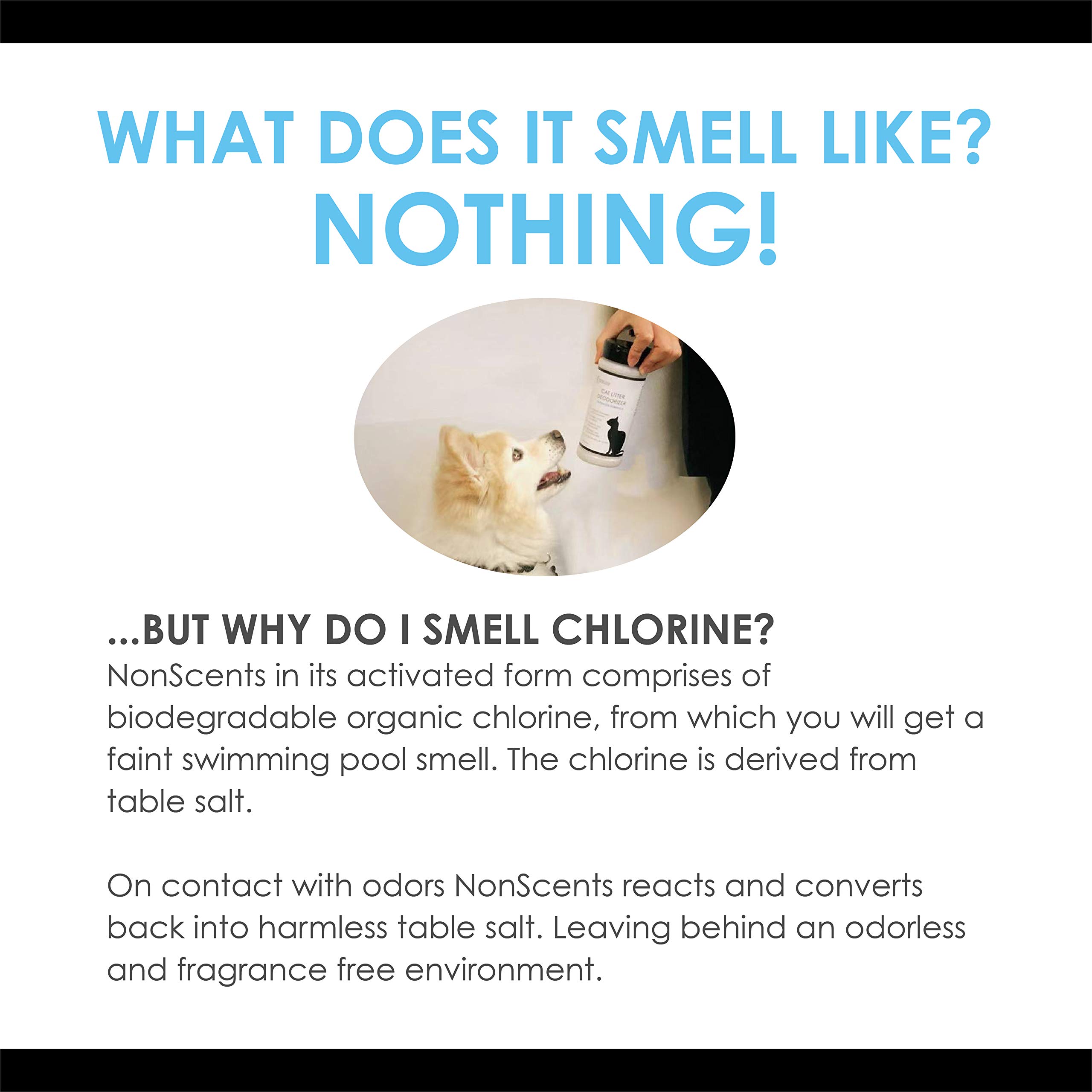 NonScents Odor Control Cat Litter Deodorizer – Professional Strength Odor Neutralizer, 16oz
